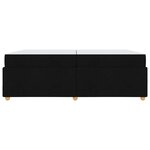 vidaXL Cadre de lit avec matelas Noir 200 x 200 cm tissu