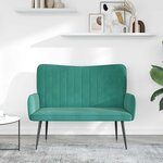 vidaXL Sofa 2 places Turquoise 115 x 61 x 87 cm Velours