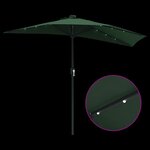 vidaXL Parasol de jardin Vert 294 x 150 x 223 cm tissu