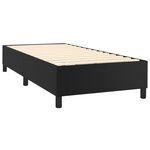 vidaXL Sommier à lattes de lit matelas et LED Noir 80x200cm Similicuir
