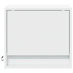 vidaXL Tables de chevet murales avec lumières LED 2 Pièces blanc