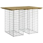 vidaXL Table de jardin Gabion Design 100x70x72 cm Bois de pin imprégné