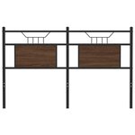 vidaXL Tête de lit chêne marron 150 cm bois d'ingénierie et acier