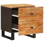 vidaXL Cabinet de chevet avec tiroir 2 Pièces Marron 40 x 33 x 46 cm