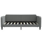 vidaXL Lit de jour avec lit gigogne gris foncé 90x190 cm tissu