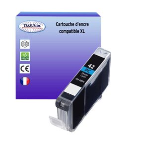 Cartouche compatible avec Canon CLI42 (6388B001) Photo Cyan- T3AZUR