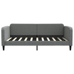 vidaXL Lit de jour gris foncé 100x190 cm tissu