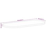 vidaXL Dessus de table 90x40x3 8 cm ovale bois massif de manguier brut