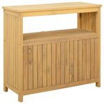 vidaXL Table console de jardin Acacia clair 80 x 35 x 75 cm