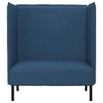 vidaXL Canapé à Haut Dossier Bleu 109 x 56 x 121 cm tissu