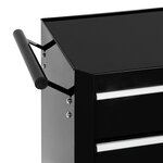 Tectake servante d'atelier 5 tiroirs - noir