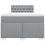 vidaXL Sommier à lattes de lit avec matelas Gris clair 120x200cm Tissu