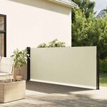 vidaXL Auvent latéral rétractable crème 120x500 cm