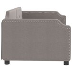 vidaXL Lit de repos taupe 90x200 cm tissu