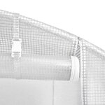 vidaXL Serre avec cadre en acier blanc 10 m² 5x2x2 3 m