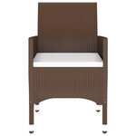 vidaXL Ensemble à manger de jardin 3Pièces Résine tressée Marron