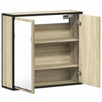 vidaXL Armoire de salle de bain avec miroir Chêne Sonoma 65 x 20 x 60 cm Bois d'ingénierie