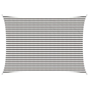 vidaXL Voile d'ombre 3 x 6 m HDPE Rectangulaire Gris clair et blanc