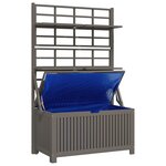 vidaXL Boîte de rangement et treillis Gris 99x50x160 cm Acacia massif