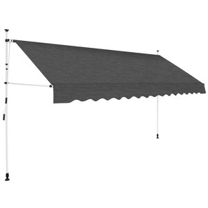 vidaXL Auvent manuel rétractable 350 cm Anthracite