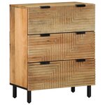 vidaXL Buffets 3 Pièces marron 60x33x75 cm bois massif de manguier
