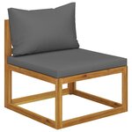 vidaXL Canapé de jardin à 4 places avec coussin Bois d'acacia massif