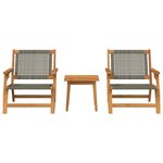 vidaXL Chaises de jardin avec table 3 Pièces Gris 45 x 45 x 40 cm