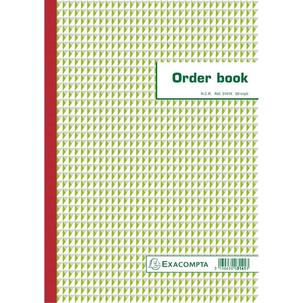 Orderbook Ligné 29 7x21cm 50 Feuillets Triple Autocopiant - Blanc - X 5 - Exacompta