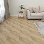 vidaXL Dalles de plancher autoadhésives 55 Pièces PVC 5 11 m² marron rayé