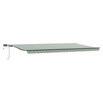 vidaXL Auvent Rétractable Vert et blanc 600 ×300 cm tissu