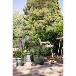 Pot de fleurs Amiga Rond 35 - Vert Ø 34.5 x hauteur 26 cm - Extérieur 100 recyclé