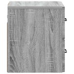 vidaXL Cabinet de chevet mural 2 Pièces Sonoma gris 34 5 x 33 x 40 cm