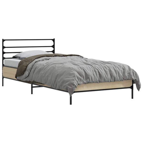 vidaXL Cadre de lit Chêne Sonoma 80 x 200 cm Bois d'ingénierie