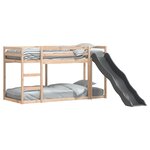 vidaXL Lit superposé avec toboggan et échelle 90x200cm bois pin massif