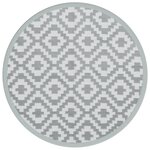 vidaXL Tapis d'extérieur gris Ø200 cm PP