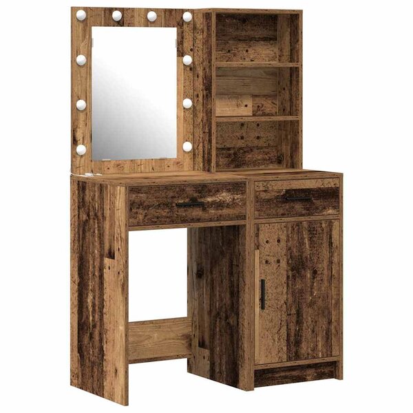 vidaXL Ensemble de Coiffeuse 2 Pièces Bois ancien 50 x 41 x 135 cm