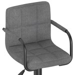 vidaXL Tabouret de bar Gris clair Tissu