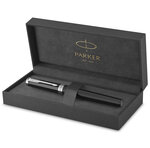 Stylo plume PARKER INGENUITY  Noir  Finition chromée  Plume Fine  cartouche d'encre noire  coffret cadeau
