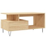 vidaXL Table basse Chêne sonoma 90x49x45 cm Bois d'ingénierie