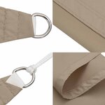 vidaXL Voile de parasol tissu oxford triangulaire 3 5x3 5x4 9 m taupe