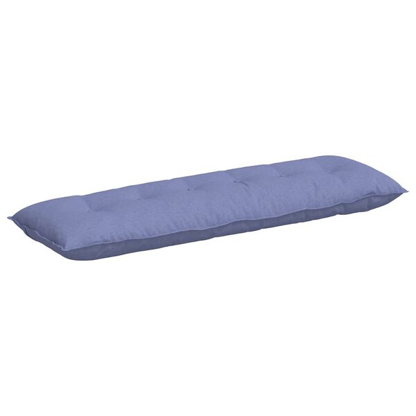 vidaXL Coussin de Dos Bleu denim 160 x 19 x 50 cm tissu