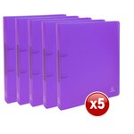 Classeur 2 Anneaux 30 Mm Polypropylène Chromaline - A4 Maxi - Violet - X 15 - Exacompta