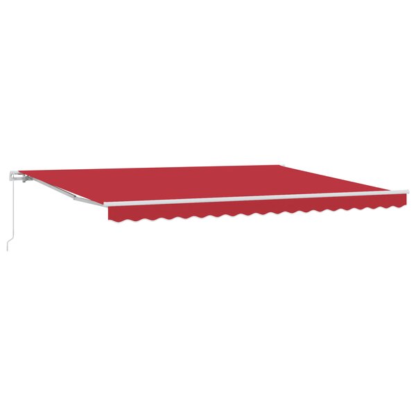 vidaXL auvent manuel rétractable rouge 450x300 cm