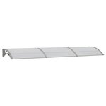 vidaXL Auvent de porte Gris 300x75 cm Polycarbonate
