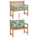 vidaXL Coussin pour assise / dossier de palette Floral Motif de feuille