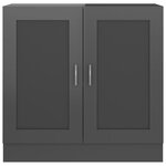 Vidaxl bibliothèque gris brillant 82 5x30 5x80 cm aggloméré