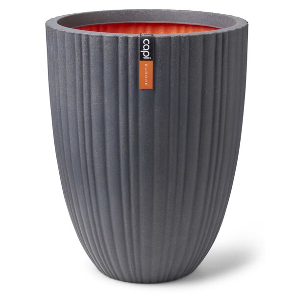 Capi Pot à fleurs Urban Tube bas élégant 55x73 cm Gris foncé