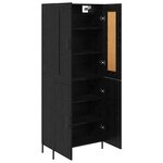 vidaXL Haut Armoire 2 Pièces Chêne noir Bois d'ingénierie