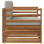 vidaXL Canapé d’extérieur Bois d'acacia massif et polyester