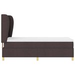 Lit Box Spring vidaXL avec Matelas Marron Foncé 100x200 cm Tissu